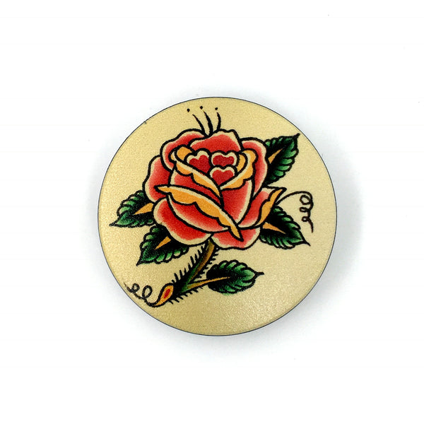 The Rose Stem Cover- a 2 piece, custom designed bicycle stem caps to replace your current headset cover or stem cap.