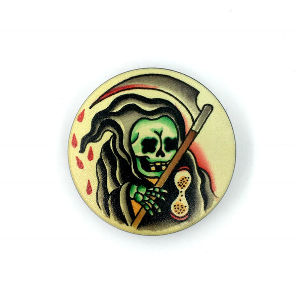 The Reaper Stem Cover- a 2 piece, custom designed bicycle stem caps to replace your current headset cover or stem cap.