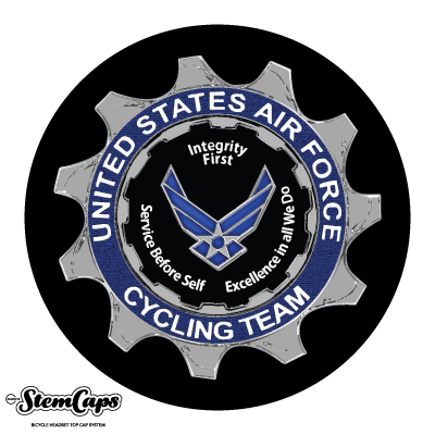 Air Force Cycling Team Stemcap Cover with Base cap