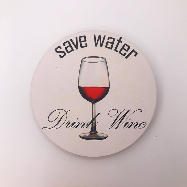 Water and Wine Coaster