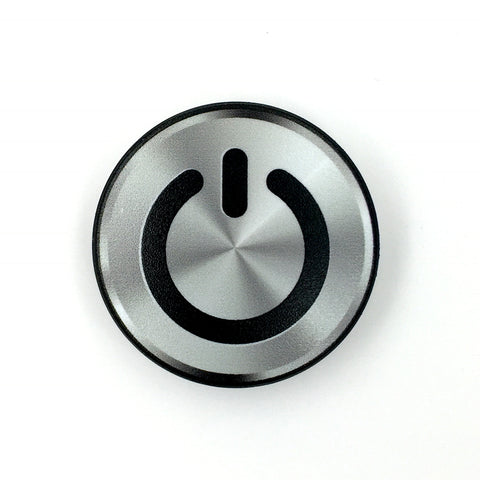 The Power Button Stem Cover- a 2 piece, custom designed bicycle stem caps to replace your current headset cover or stem cap.