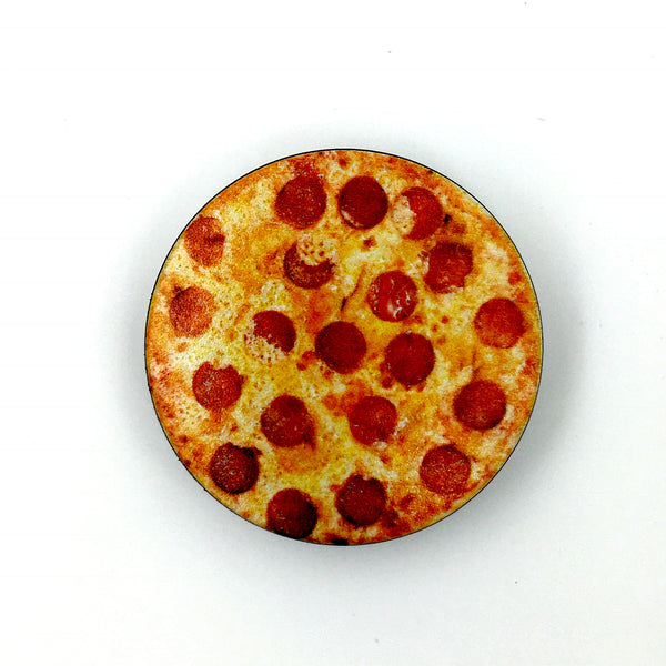 The Pizza Stem Cover- a 2 piece, custom designed bicycle stem caps to replace your current headset cover or stem cap.