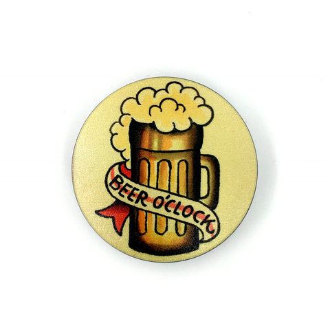 The Beer O'clock Stem Cover-  a 2 piece, custom designed bicycle stem caps to replace your current headset cover or stem cap.