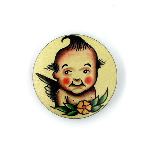 The Kewpie Stem Cover-  a 2 piece, custom designed bicycle stem caps to replace your current headset cover or stem cap.