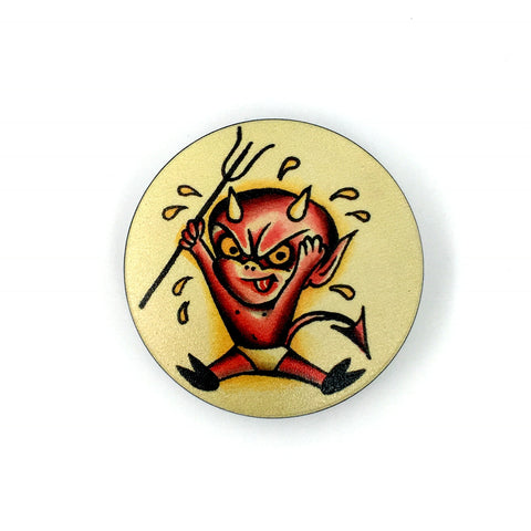 The Devil Stem Cover-  a 2 piece, custom designed bicycle stem caps to replace your current headset cover or stem cap.