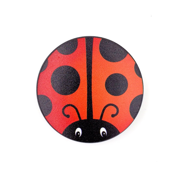The Ladybug Stem Cover-  a 2 piece, custom designed bicycle stem caps to replace your current headset cover or stem cap.