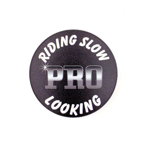 The Ride Slow Look Pro- a 2 piece, custom designed bicycle stem caps to replace your current headset cover or stem cap.