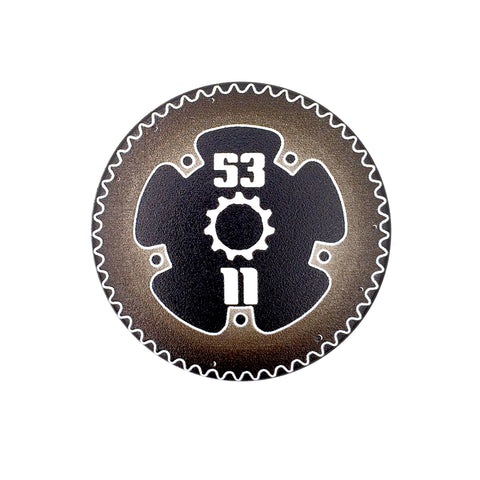 53x11-a 2 piece, custom designed bicycle stem caps to replace your current headset cover or stem cap.