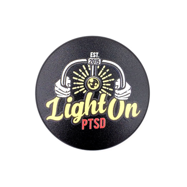 Light on PTSD- a 2 piece, custom designed bicycle stem caps to replace your current headset cover or stem cap.