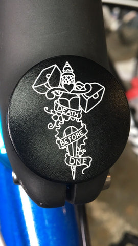 Starr Walker- a 2 piece, custom designed bicycle stem caps to replace your current headset cover or stem cap.